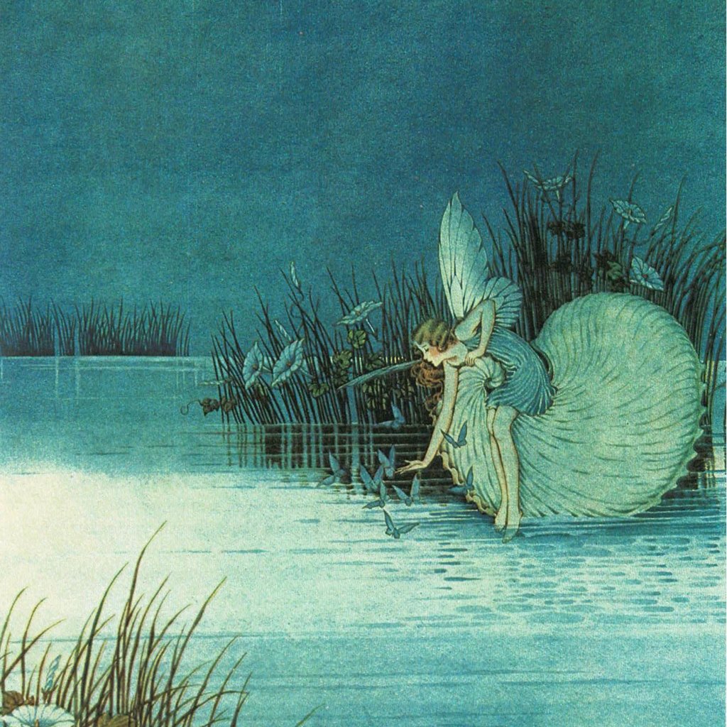 The queen of the 'fées de la mer' rides a nautilus shell